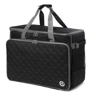 Babysnap naehmaschinentasche xl kreismuster schwarz2